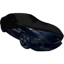 SR1 Performance Ultraguard 스트레치 새틴 실내 자동차 커버 2010-2023 재규어 F-타입 R75 75 R-Dynamic SVR 쿠페 및 컨버터블과 호, black