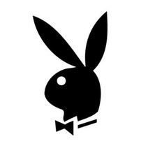 PLAYBOY(플레이보이) 스티커, 그레이, 가로 13.4cmx 세로 22.4cm, 1개