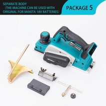 수압대패 자동대패 전기대패가정용 무선 전기 대패 15000rpm 전동 라우터 트리머 렌치 포함 목재 절단기 마끼다 배터리용 목공 도구, Without Battery+EU