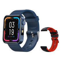 스마트워치 Kospet 2023 magic 3s smartwatch 여성 다이얼 통화 스피커 풀 터치 심박수 모니터 피트니스 블랙 블루 남성용, 블루 앤 레드 스트랩