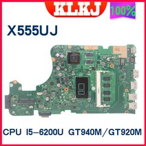노트북 메인보드 X555UJ Asus F555U 노트북 마더 보드 I76500 I56200 I36100 4GRAM GT940M, 03 I3-6100U Type1