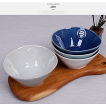 코스타노바 노바 19cm 비빔면 와이드 면기 그릇 냉면 우동 라면 그릇 덮밥, 그레이