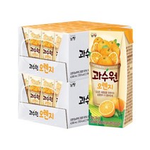 과수원 오렌지 190ml 24입 X2 (48팩) 아이들 간식 어린이집 건강 대용량 박스
