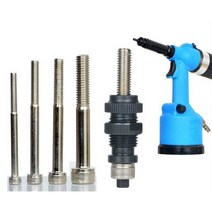 리벳건 자동 에어 리벳팅기 핸드 팝 너트건 키트, 8MM/10개