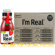 (풀무원) 아임리얼 딸기냉장주스 스트로베리 190ml X12입 멀티팩 박스, 12개