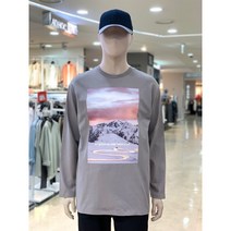 헨어스 에드윈 남성용 Frozen Island 전사나염 루즈핏 티셔츠 HTF881 - W
