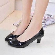 에나멜 펌프스 미들힐 여자 구두 정장 면접 직장인W635C43