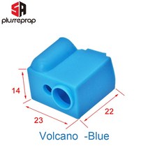V6 볼케이노 MK8/MK9/CR10/CR10S 용 3D 프린터 부품 실리콘 양말 가열 블록 보온 커버, 06 Volcano  -Blue