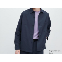 [국내매장판] 유니클로 감탄셔츠재킷 시어서커 블루 국내배송