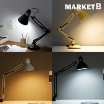 마켓비 독서등 단스탠드 책상 집게조명 이케아 북라이트, TEMPAT워크/클램프E26화이트+전구(주광색)