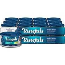 그레이비 플레이크 웻 캣 푸드의 블루 버팔로 테이스트풀 참치 앙트레, 3-oz can case of 24