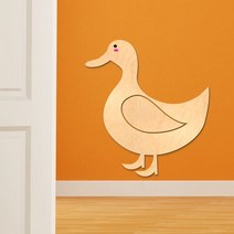 [천삼백케이] [디자인베이] [우드스티커] 귀여운오리 (반제품) 가정어린이집인테리어, 단품