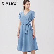 티뷰 튤립소매벨티드플레어원피스_V3B-VOP022