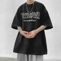 아메리칸스타일 오버핏반팔 반팔티 꾸안꾸 라운드 면티 남자 M5