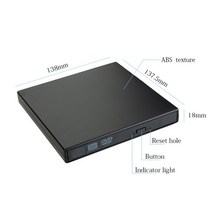 CDDVD플레이어KuWfi USB 2.0 외장형 DVD RW CD 드라이브 버너 -ROM 플레이어 (WINDOWS XP/7/8/10 Mac 노트, 02 Black