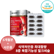 간에 좋은 밀크씨슬 실리마린 식약청인증 간해독제 간보호제 지방간영양제 밀크씨슬 효능 2개월, 3통, 60정