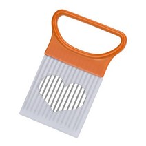 슈렌더 및 슬라이서 토마토 양파 야채 슬라이서 절단 보조 홀더 가이드 슬라이싱 커터 안전 포크 주방 절단 도구, 주황색