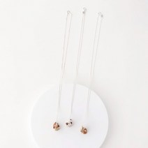 펜던트 목걸이 미니어쳐 퍼그 은목걸이줄 은목걸이 만들기 선물 도자기 악세사리 강아지, 1