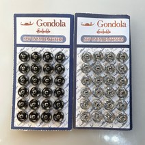 [세아퀼트] 곤돌라 곤도라 스냅단추 똑딱이단추 5mm 7mm 8mm 10mm 12mm, 실버