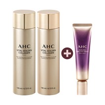 AHC 바이탈 골든 콜라겐 토너 + 로션 + 에이지리스 아이크림 30ml, 1세트