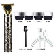 이발기 헤어용 바리깡 T9 남성용 전기 헤어 클리퍼 USB 충전식 면도기 수염 이발소 성인 커팅 머신, 10 H-1set