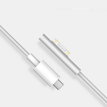 써피디 서피스 고 북 프로 3 4 5 6 7 USB-C PD고속 충전 케이블 12V 15V, 화이트 일반형1.5m