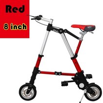 PAS전기자전거 접이식전기자전거 가성비 배달용 스로틀 pas 전기자전거접이식 자전거 8 인치 알루미늄 합금, 02 빨간, 01 8 inch