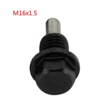 M12X1.5 자기 오일 배수 플러그 스테인리스 스틸 네오-마그넷 섬프 너트 배수구 볼트, 검은색, M16x1.5