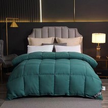 95% 거위털 이불 겨울 보온 이불솜, 흑녹색, 10근