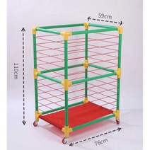 sdmm 체육관 공 정리함 이동식 볼 수납 바구니 농구공 축구공, 레드화이트 76x59x110cm