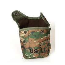 알루미늄 박스야외 1L 물병 합금 도시락 캠핑 생존 주전자 식기 가방, 03 Bag only