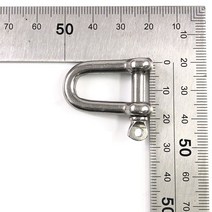 SUS304 스텐 샤클 와이어 로프 연결 D형 고리 M5, 10개