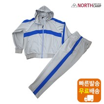 노스캠프 후드 집업 트레이닝복세트 가을 그레이 블루라인 스포츠 남성 JP2061 데일리 커플 긴바지 긴팔