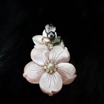 분홍 자개 수공예 브롯치 브로치 혼주 패션 한복