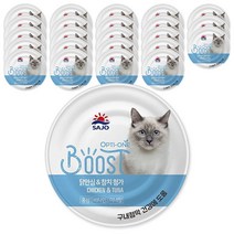 사조 고양이 습식사료 옵티원 부스트 닭안심+참치, 24개, 3박스, 160g