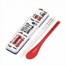 헬로키티 런던 소음방지 젓가락수저 콤비세트 18cm
