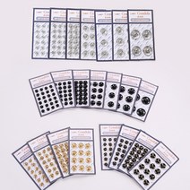 아유디 스냅단추 5mm~17mm 실버 블랙 엔틱골드 골드 단추 의류 부자재, 엔틱골드5mm