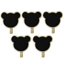 미니간판 캠핑 입간판 문패 포인트 간판 미니 칠판 클립 나무 메시지 보드 직사각형 쓰기 보드 클립 패널, 04 5pcs
