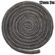 6/8/10/12mm 블랙 가스켓 코드 스토브 도어 벽난로 코드 2m 유리 섬유 고온 우드 버너 씰링 로프 교체, 협력사, 12mm 2m