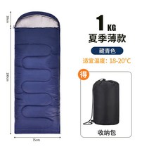구스 페더 다운 동계 침낭 백패킹 슬리핑백 혹한기 겨울 극동계 차박 경량 덕 오리털 캠핑, 네이비 1000g