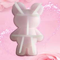 칵테일 여름음료 아이스 트레이 곰돌이 실리콘 얼음틀 대형 깜짝 곰 깨지기 쉬운 초콜릿, 1-하얀색