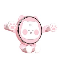 8.2x8.65x10.3cm 키티 만화 자동차 전화 홀더 kawaii 핸즈프리 벤트 폰, 분홍색, 1개