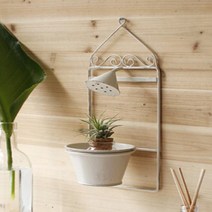 카페 인테리어 빈티지 벽걸이 철제 선반 고정대 주방 수납 벽면 베란다 진열대, 1개