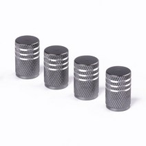 체리 알루미늄 합금 자동차 타이어 밸브 커버 캡, 라운드 그레이(4개)