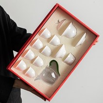 화이트 기본 다도 풀세트, 초록 6컵