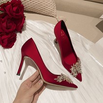 꽃소담 Wedding shoes ZYZC7656 2021 봄 새로운 신부 신발 피곤하지 않은 발 웨딩 신발 Xiuhe 웨딩 드레스 두 프랑스 하이힐 여성의 끈적 끈적한 발 뒤꿈치