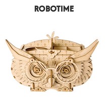 [무료배송][영문판] 로보타임 ROBOTIME DIY wooden TG405 Owl Box 부엉이 다용도함