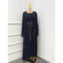히잡 3 조각 Abaya 두바이 교 터키 방글라데시 교는 여자를위한 Hijab 겸손한 복장 kaftans를 놓는다 Robe Femme Ensembles Musulmans