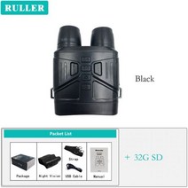 고배율망원경 RULLER 3 0 인치 스크린 4K 적외선 야간, NV4000-Black-32GSD