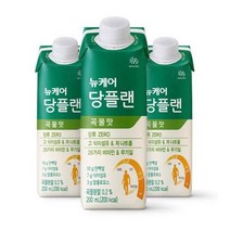 웰라이프 영양보충 뉴케어 당플랜 곡물맛 200mlx30팩 1박스 (스마일팩) 고단백 간식 노인식 영양균형식 체중조절, 10set